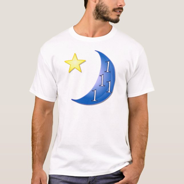 T-shirts Palavras Quebra-cabeça em lua azul (Frente)