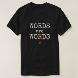 T-shirts Palavras São Mundos Design para Amantes de Língua
