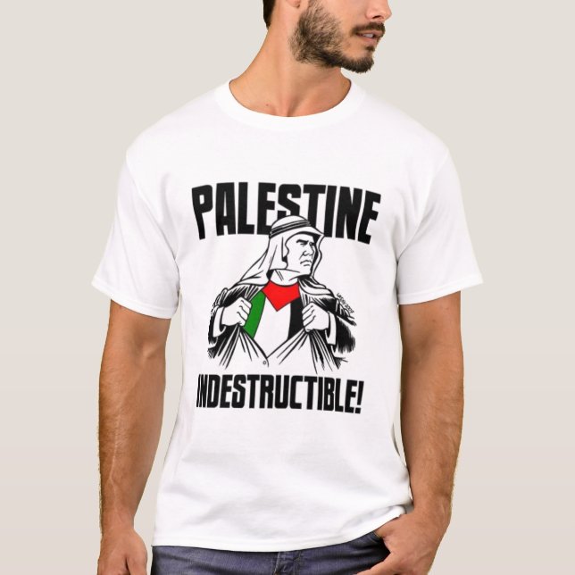 T-shirts Palestina indestrutível (Frente)