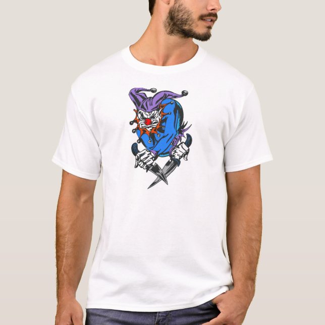 T-shirts palhaço assassino maligno (Frente)