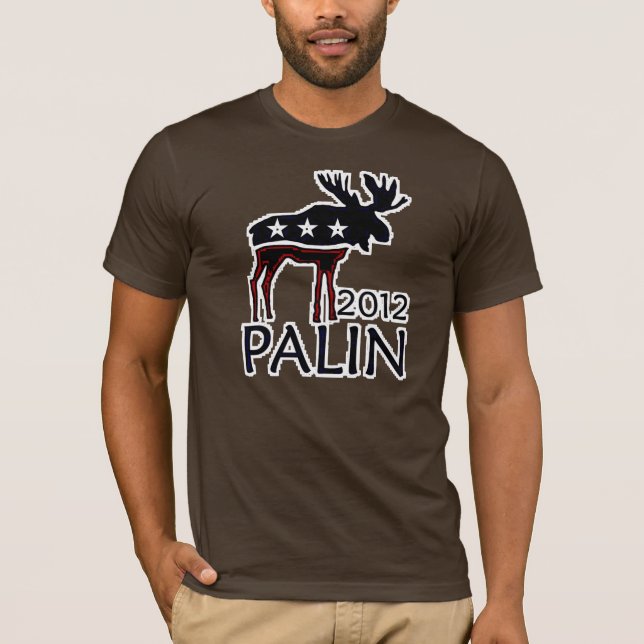 T-shirts Palin 2012 alces (Frente)