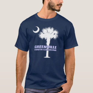 T-shirts Palmetto do SC & crescente (Greenville)