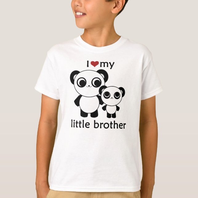 T-shirts Panda - amor de I meu irmão do litte (Frente)