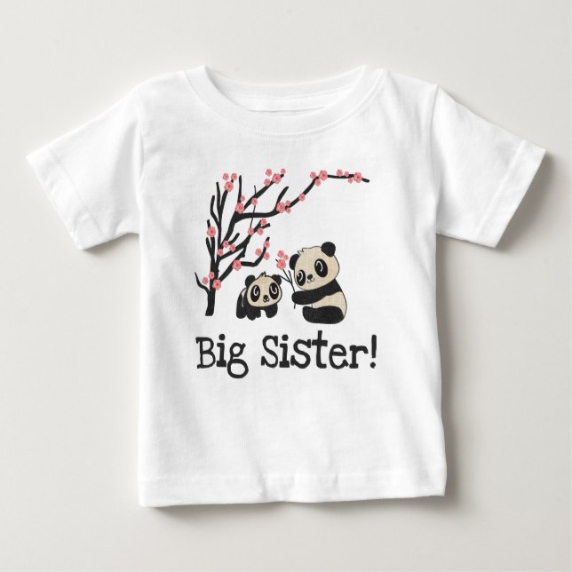T-shirts Panda Bears Big Sister (Frente)