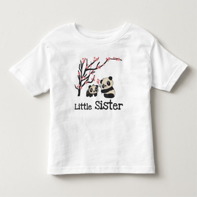 T-shirts Panda Bears Little Sister (Frente)