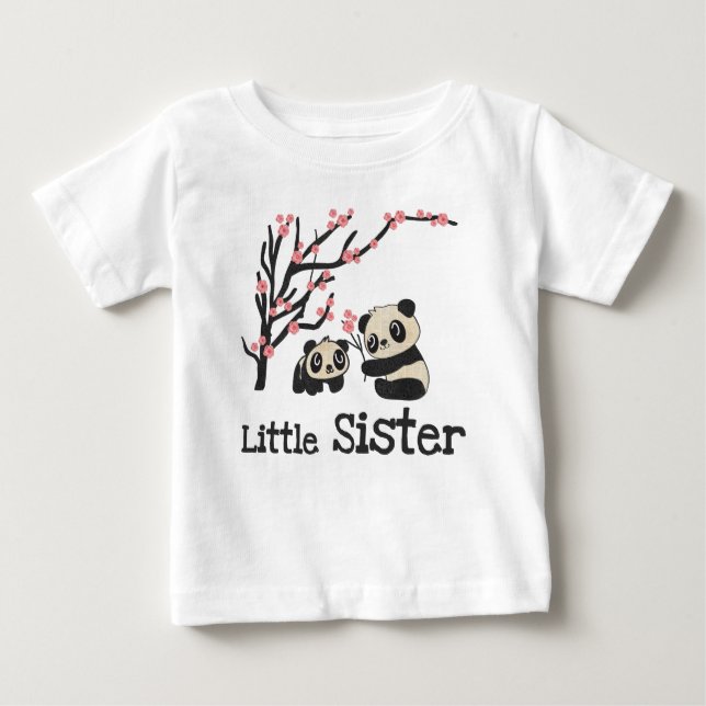 T-shirts Panda Bears Little Sister (Frente)