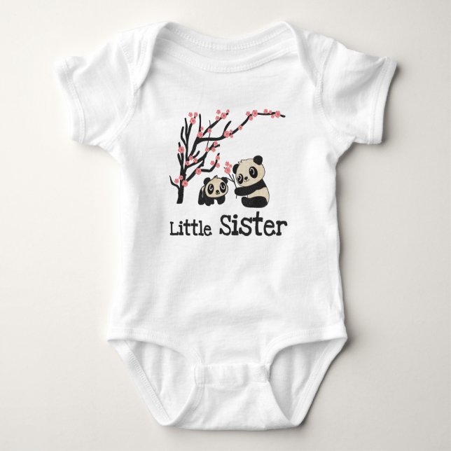 T-shirts Panda Bears Little Sister (Frente)
