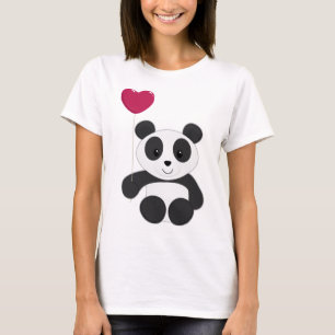 T-shirts Panda com balão