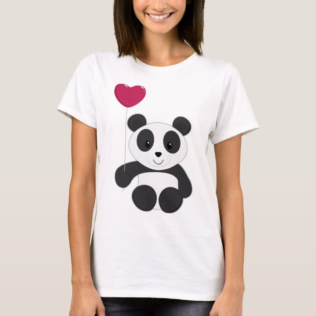 T-shirts Panda com balão (Frente)