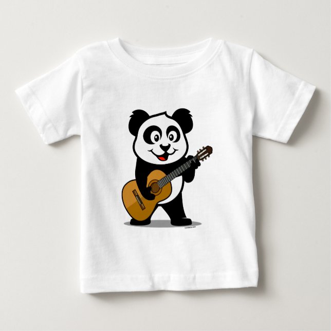 T-shirts Panda da guitarra (Frente)