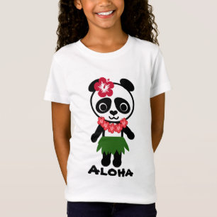 T-shirts Panda de Hula - boneca das meninas (cabida)
