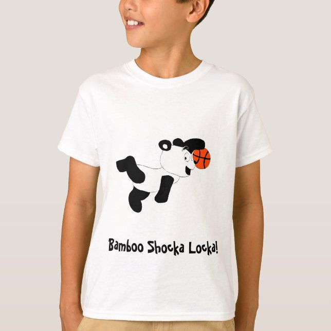T-shirts Panda Dunking da batida dos desenhos animados (Frente)