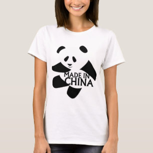 T-shirts Panda, feita em China
