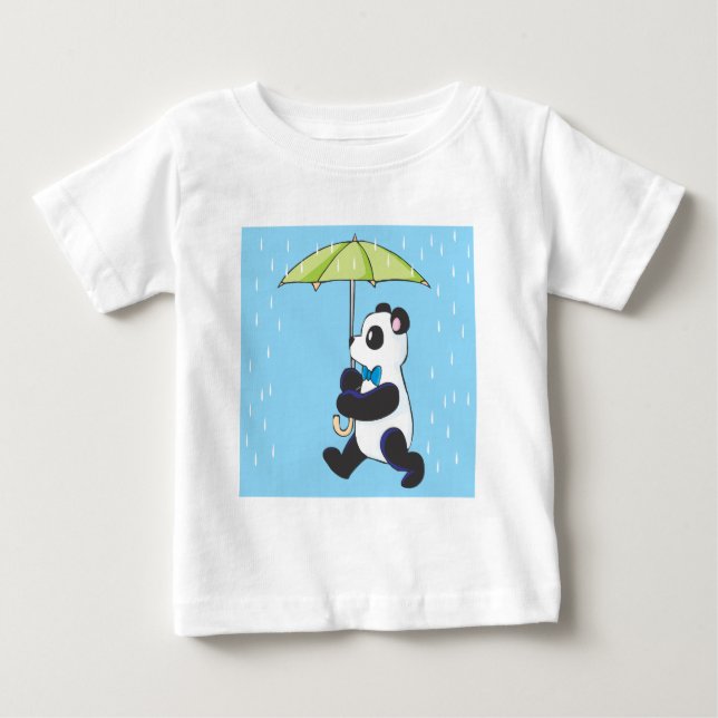 T-shirts Panda na chuva (Frente)