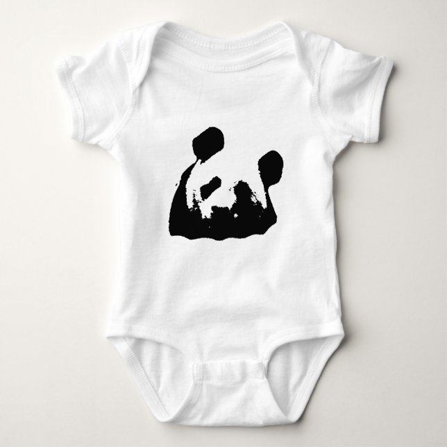 T-shirts Panda Pop de Arte Negra (Frente)