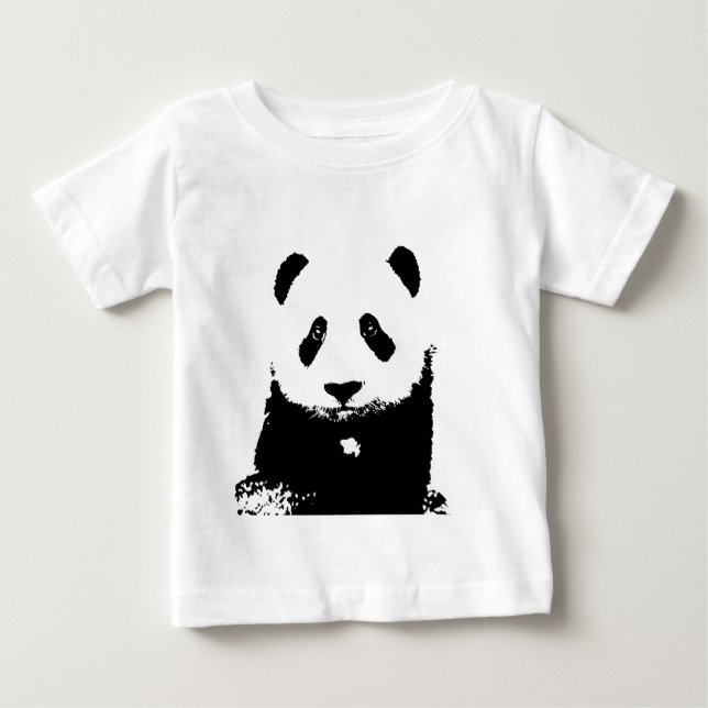 T-shirts Panda Preta e Branca (Frente)