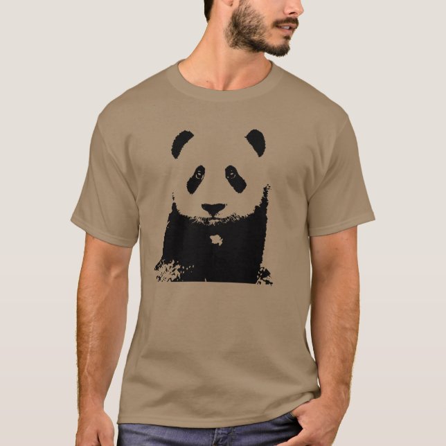 T-shirts Panda Preta e Branca (Frente)