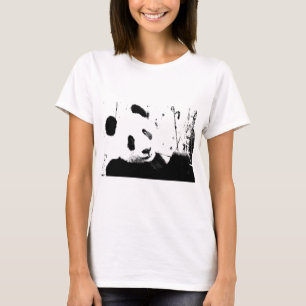 T-shirts Panda Preta e Branca
