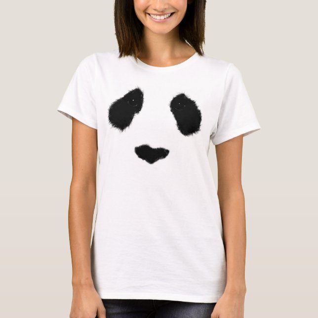T-shirts Panda realista cara (Frente)