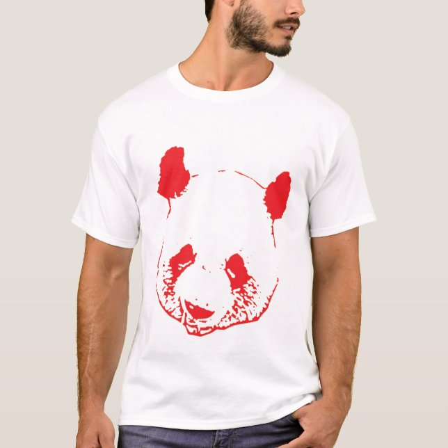 T-shirts Panda vermelha (Frente)