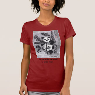 T-shirts Panda - você pode fazer ao mundo um lugar melhor