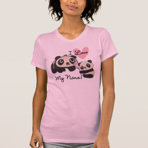 T-shirts Pandas eu amo minha Nana