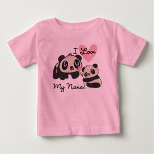 T-shirts Pandas I Love My Nana Toddler Fleece Sweshirt