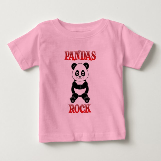 T-shirts Pandas Rock (Frente)