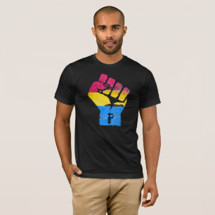 T-shirts PANSEXUALS RESISTEM o PUNHO - trabalhos de arte do