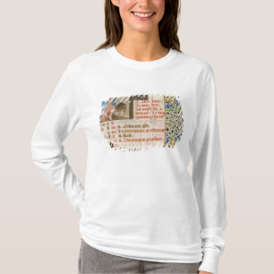 T-shirts Pão do cozimento, de um livro das horas