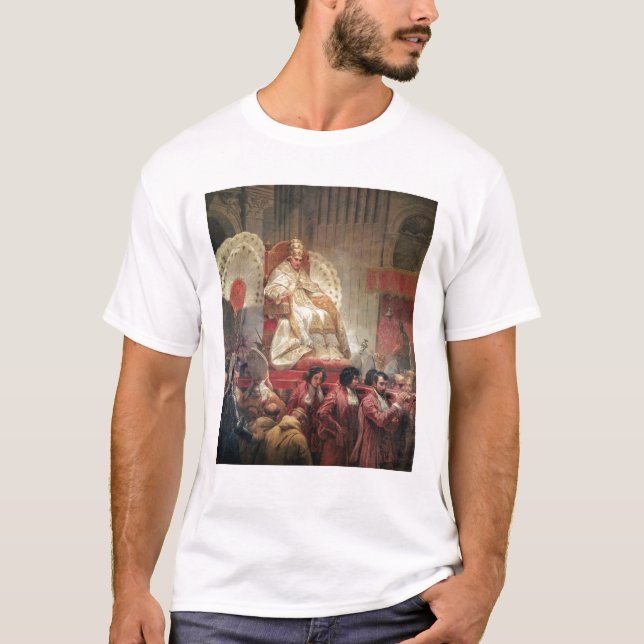 T-shirts Papa VIII em St Peter no Sedia Gestatoria (Frente)