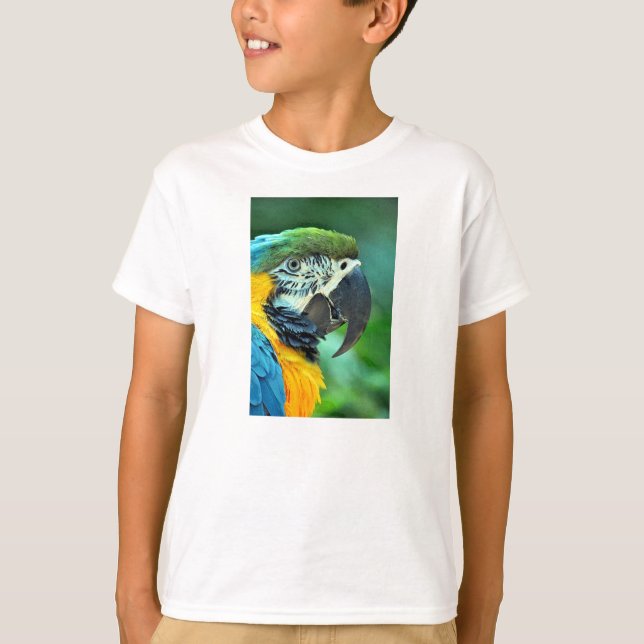 T-shirts Papagaio-de-arara colorido (Frente)