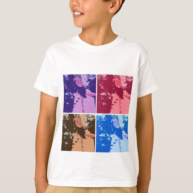 T-shirts Papagaio Pop Art (Frente)