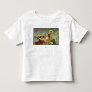 T-shirts Papai noel com felicidade Baloon