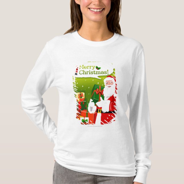 T-shirts Papai Noel com presentes (Frente)
