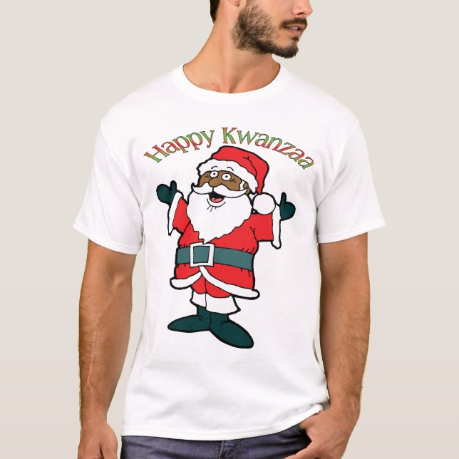 T-shirts Papai noel de Kwanzaa (Frente)