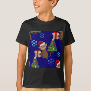 T-shirts papai noel de natal, macaco emoji