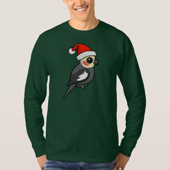 T-shirts Papai noel do Cockatiel (Frente)