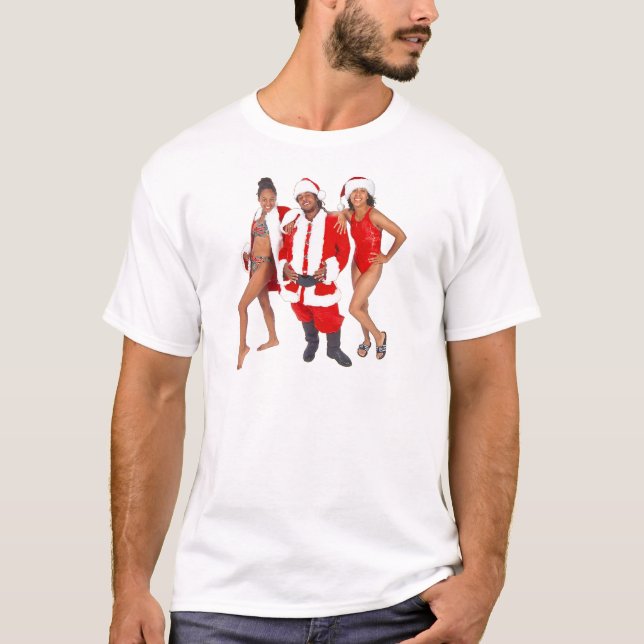 T-shirts Papai noel do gueto e seus duendes da capa (Frente)