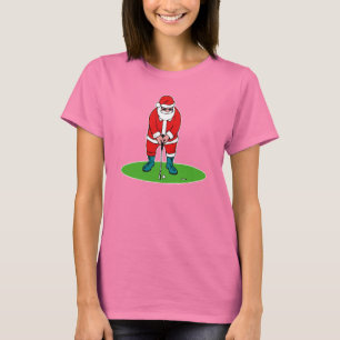 T-shirts Papai noel Golfing