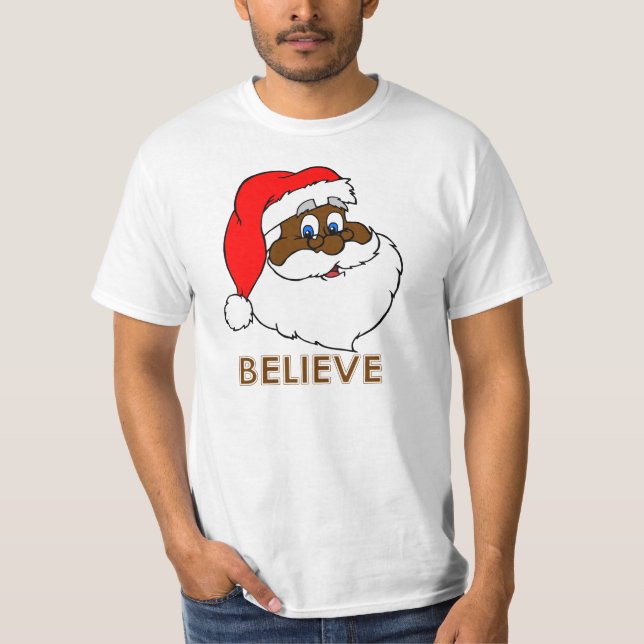T-shirts Papai noel preto (Frente)