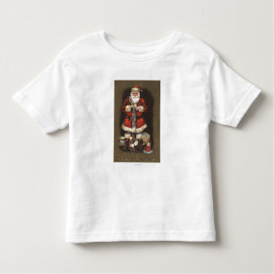 T-shirts Papai noel que enche a meia com Nutcracker