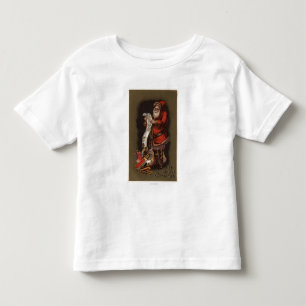 T-shirts Papai noel que lê sua boa lista das crianças