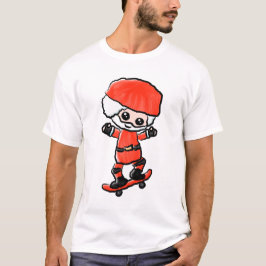 T-shirts Papai noel Skateboarding