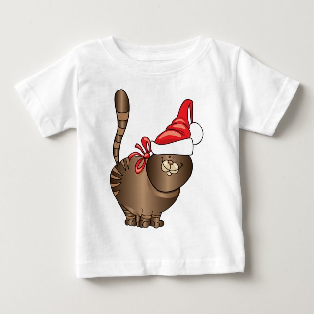 T-shirts papais noeis de gato (Frente)