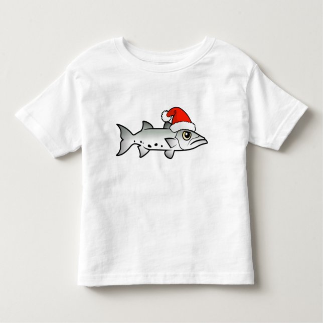 T-shirts Papais noeis de Natal Barracuda (Frente)
