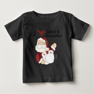 T-shirts Papais noeis e bonitos de neve Férias de Natal