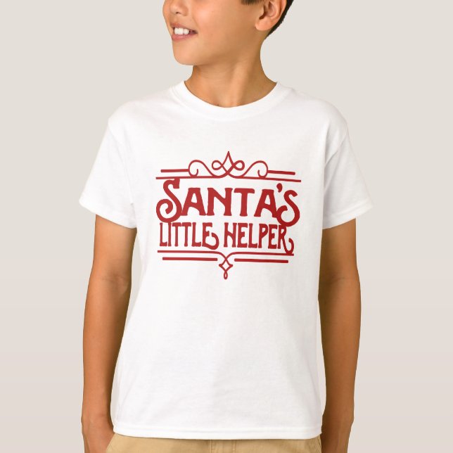 T-shirts Papais noeis Pequenas Crianças Auxiliares De Longa (Frente)