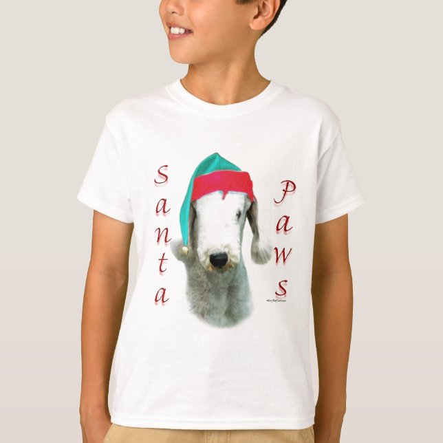 T-shirts Papais noeis Terrier Bedlington (Frente)