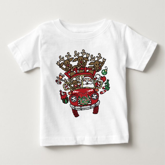 T-shirts Papais noeis Woody e sua Cartoon de Natal para a R (Frente)